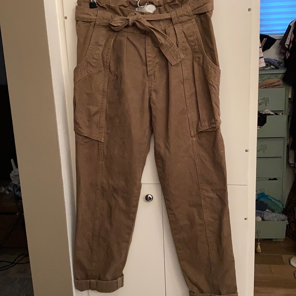 A.L.C. Military ruffle high waisted pant